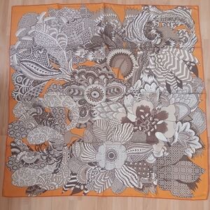 Floral Patterned Silk Scarf